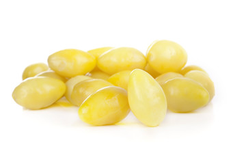Boiled Ginkgo Nuts isolated on white background