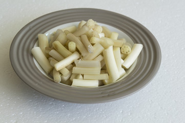 lotus root stalk plant food preparation eat concept