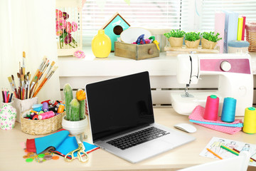 Beautiful comfortable seamstress workplace