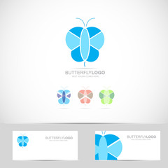 Blue butterfly logo
