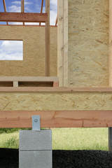 Begin construction wooden house