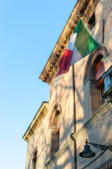 Ancient renaissance building in the downtown of Ferrara