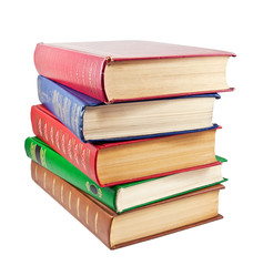 stack of vintage books