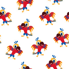Seamless parrot pattern