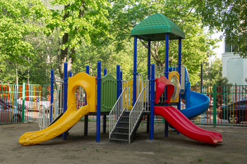 complex for children with slides and ladders