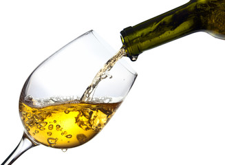 sweet wine isolated  on white background