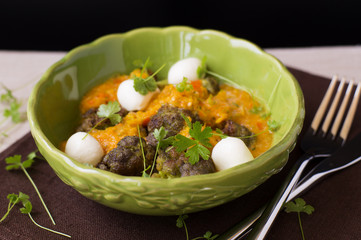 Roasted vegetables with salsa