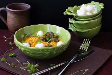 Roasted vegetables with salsa