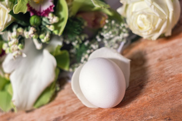 Egg white and flowers