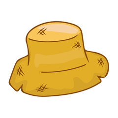 straw hat isolated illustration
