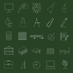 Set education icons