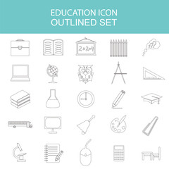 Set education icons