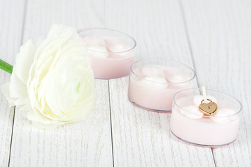 pink mini candles