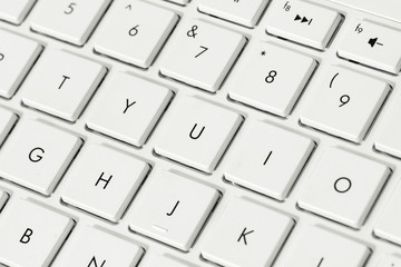 Keyboard with white blank Enter button, with copyspace