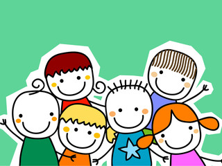 group of kids card