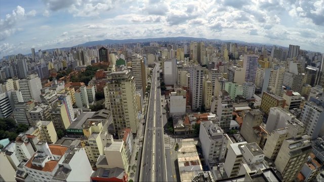 Aerial View of Minhocao in Sao Paulo, Brazil