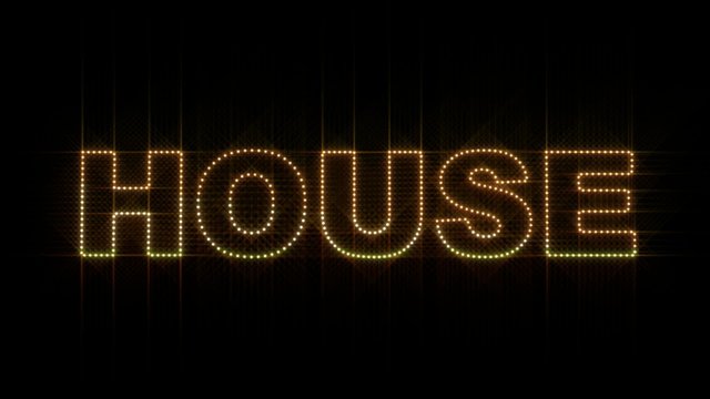 Set of 10 "MUSIC" text LEDS reveals with alpha channel 01