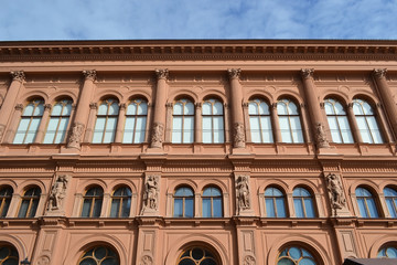 Fototapeta na wymiar Fragment of old building in Riga.