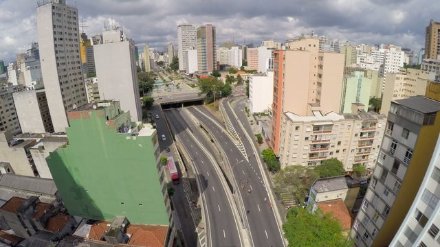 Aerial View of Minhocao in Sao Paulo, Brazil