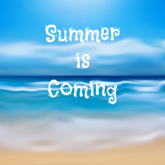 Abstract blurred background with sea shore