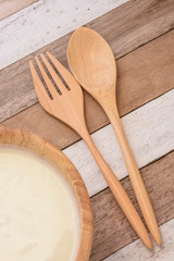 Yogurt with breakfast