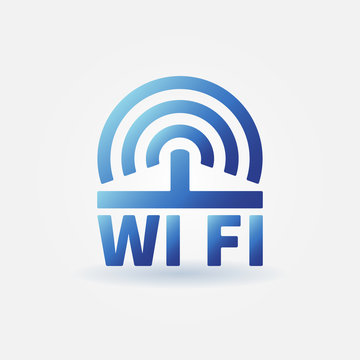 WiFi vector blue icon