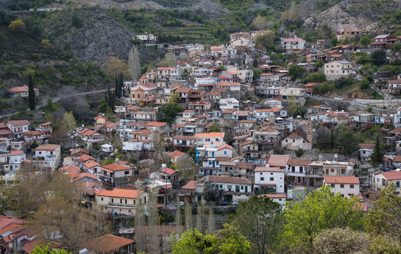 Mountain village of Palaichori at Troodos mountains, Cyprus