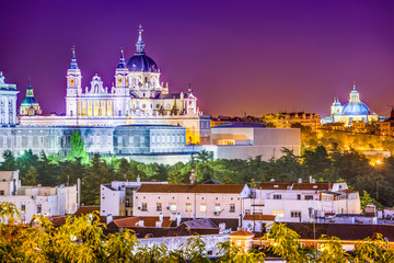 Naklejka premium Almudena Cathedral in Madrid, Spain