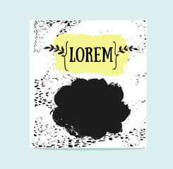 Cute universal invitations. Wedding, marriage, anniversary, birthday, Valentin's day, party. Stylish grunge simple design.