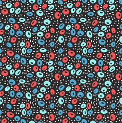Retro seamless pattern geometric hand-drawn background