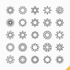 Sun icons set 2