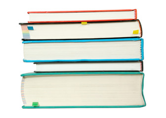 Stack of books isolated on white