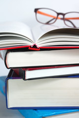 Books with open book