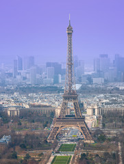 High angle view of Eiffel tower