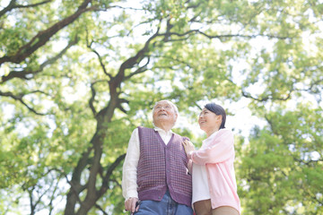 Fototapeta premium 介護・新緑