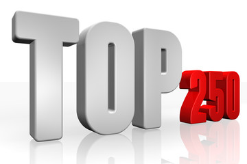 Top 250 - 3d illustration on white background