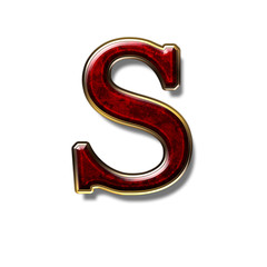 Letter S - precious stone is red