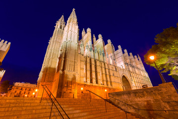 Palma de Mallorca Cathedral Seu sunset Majorca