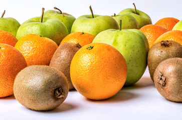 Orange, kiwi and apples multi vitamin assortment