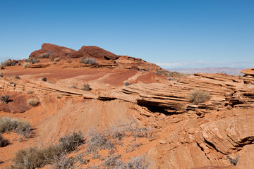 Layered Sandstone Rocks