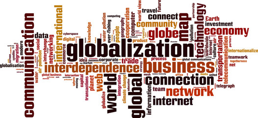 Globalization word cloud concept. Vector illustration
