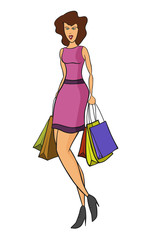 mujer de compras