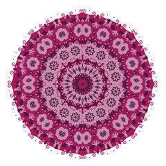 Round ornament. Ethnic mandala. Vector art