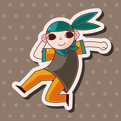 hip hop dancer theme elements