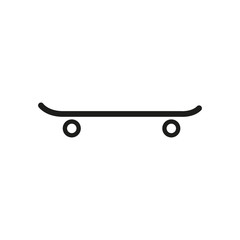 The skateboard icon. Sport symbol. Flat