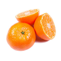 Tangerines isolated on white