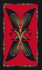 Tarot cards - back design, Cobra