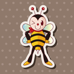 bee cartoon theme elements