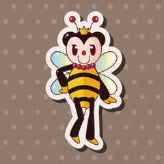 bee cartoon theme elements