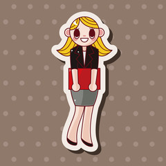 Office workers theme elements